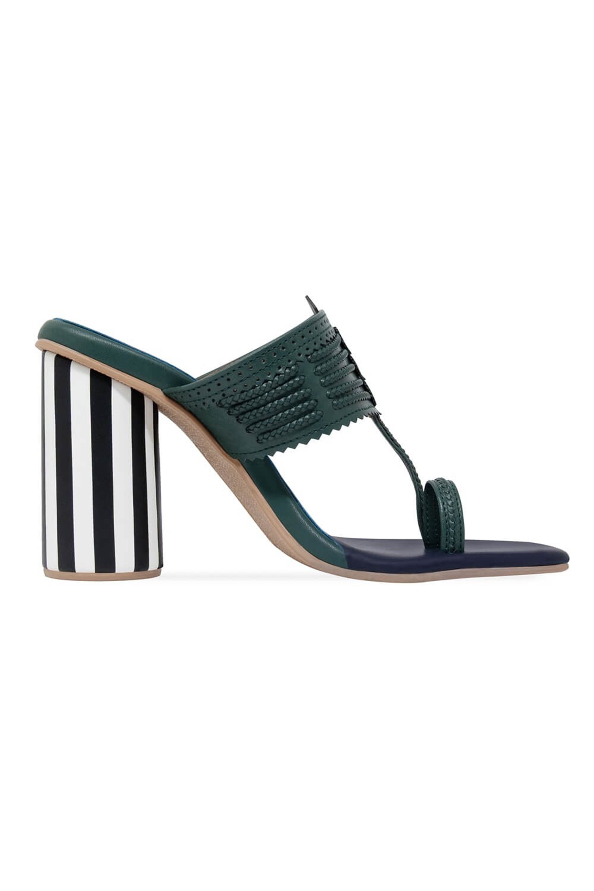 Pine Green  Block Heels