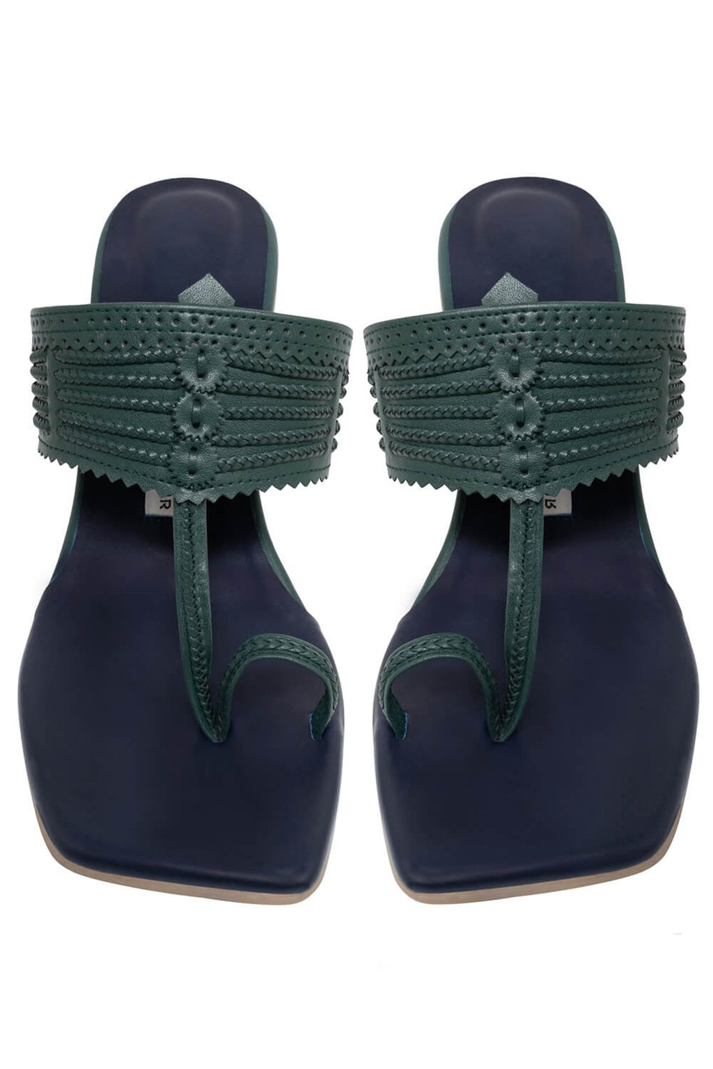 Pine Green  Block Heels