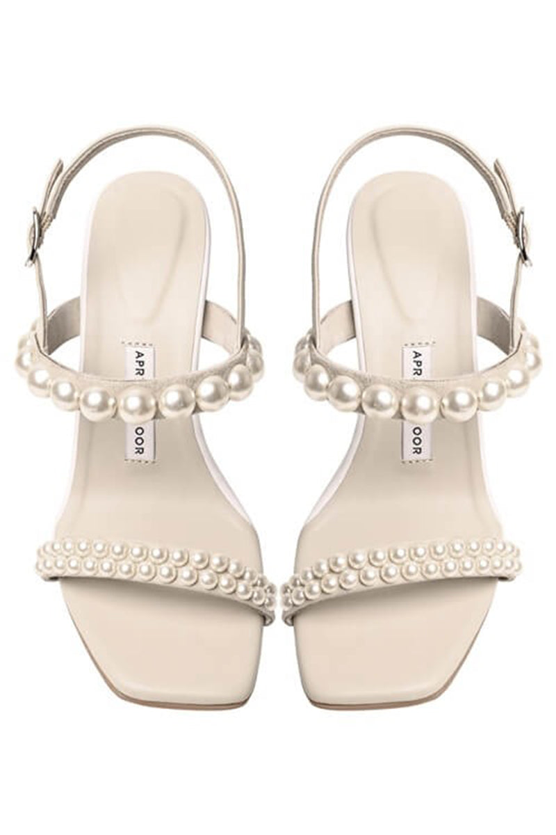 Beige Block Heels