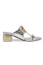 Gold and Silver Block Heels
