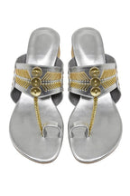 Gold and Silver Block Heels