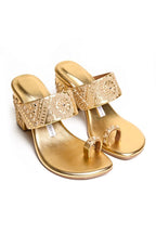Gold Block Heels