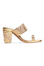 Gold Block Heels