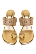 Gold Block Heels