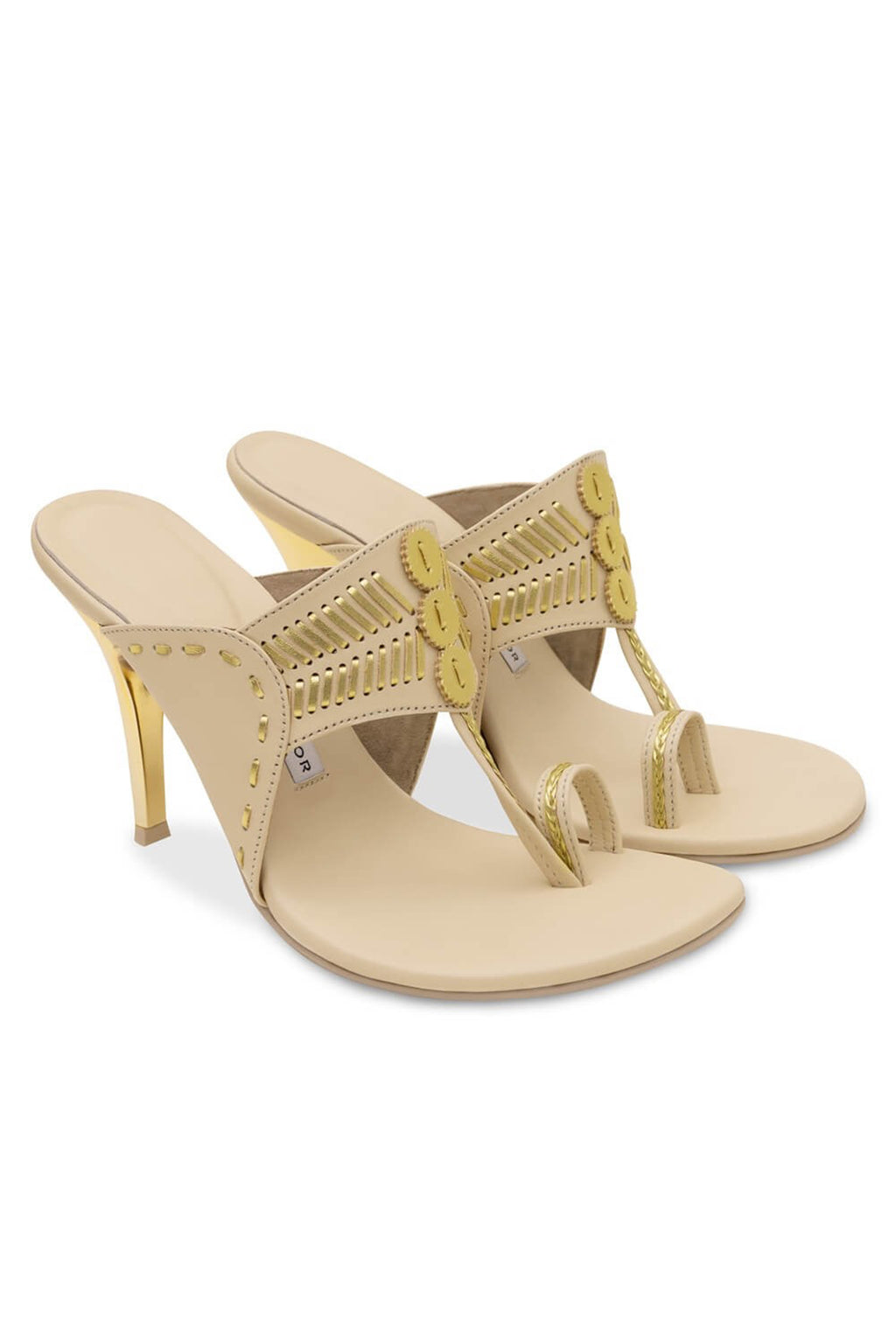 Beige Pencil Heels