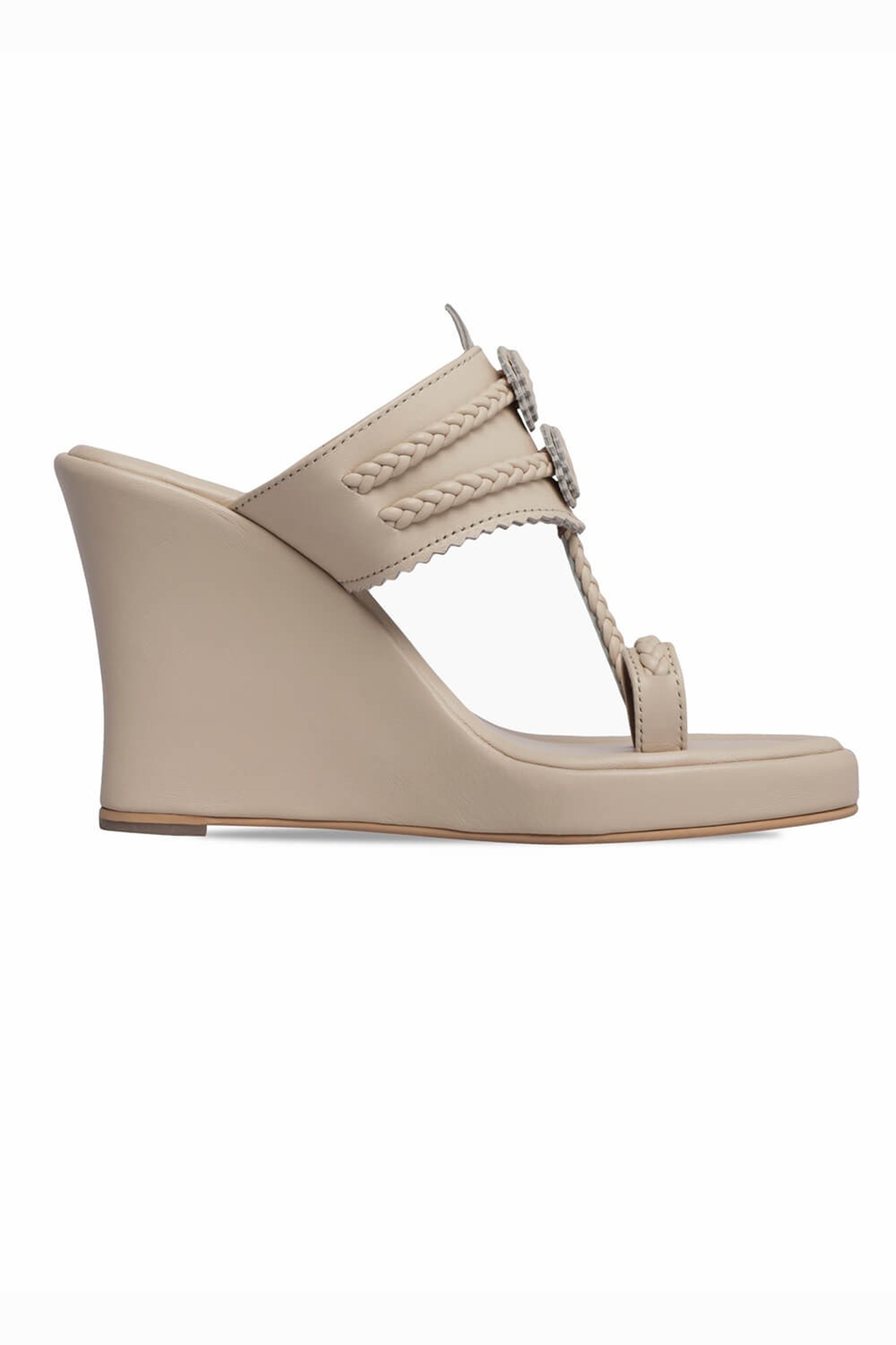 Beige Wedge Heels
