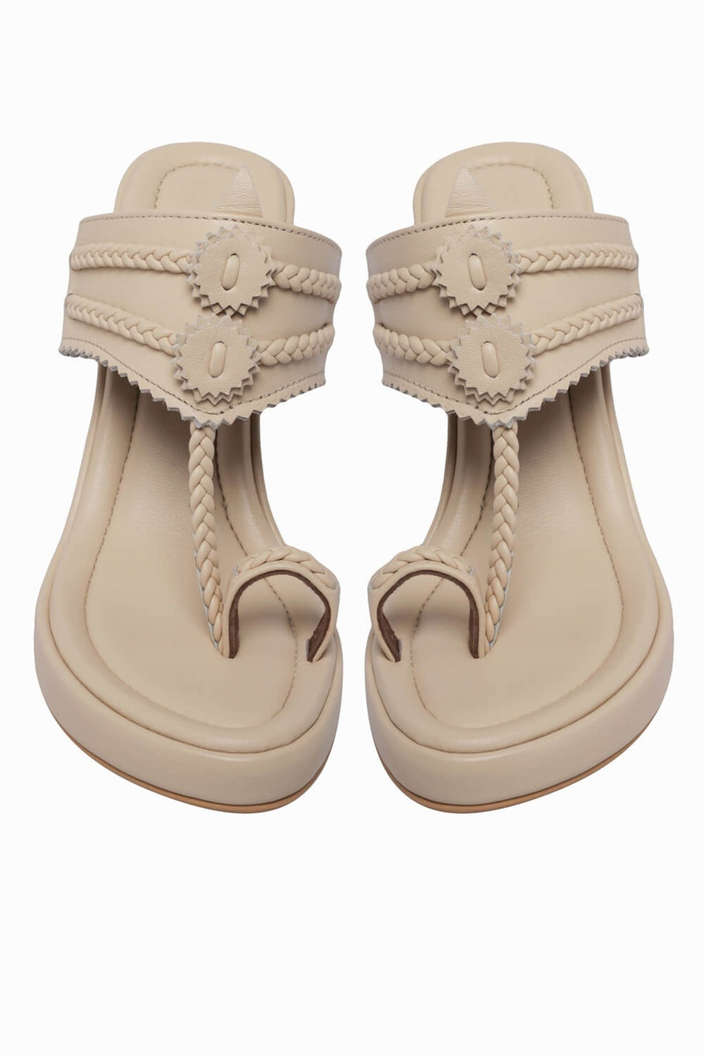 Beige Wedge Heels