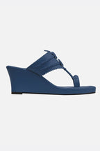 Cobalt Blue Wedge Heels