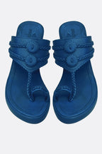 Cobalt Blue Wedge Heels