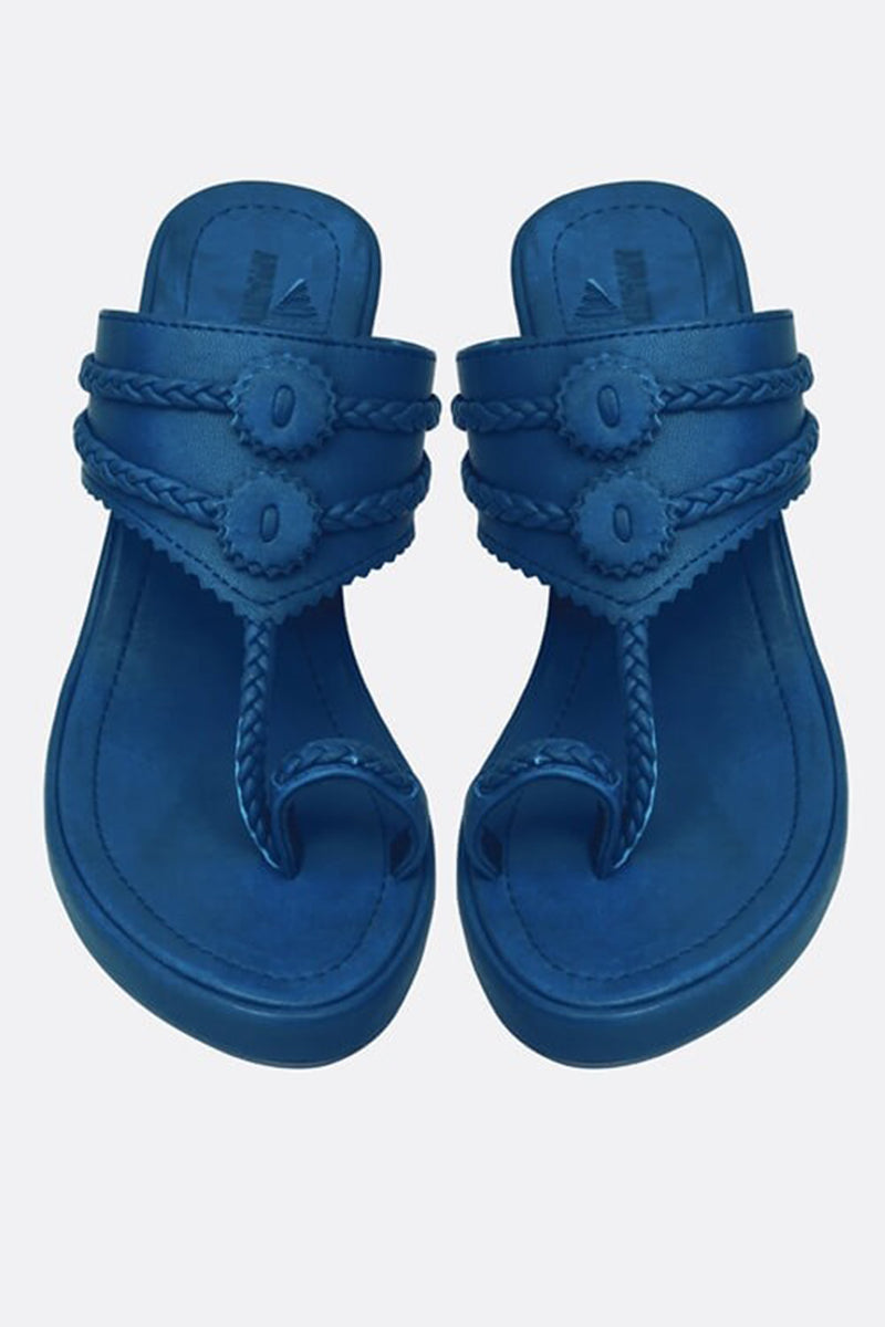 Cobalt Blue Wedge Heels