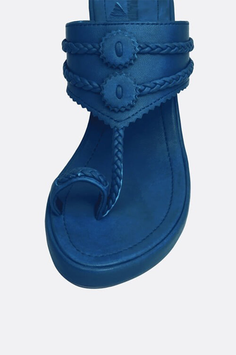 Cobalt Blue Wedge Heels