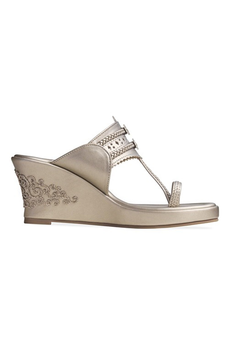 Champagne Wedge Heels