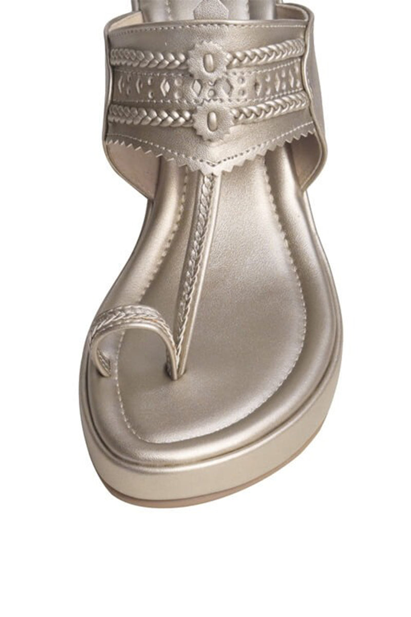 Champagne Wedge Heels