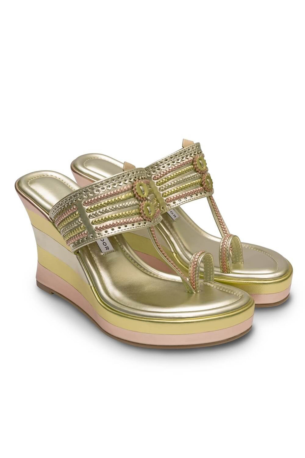 Champagne Wedge Heels