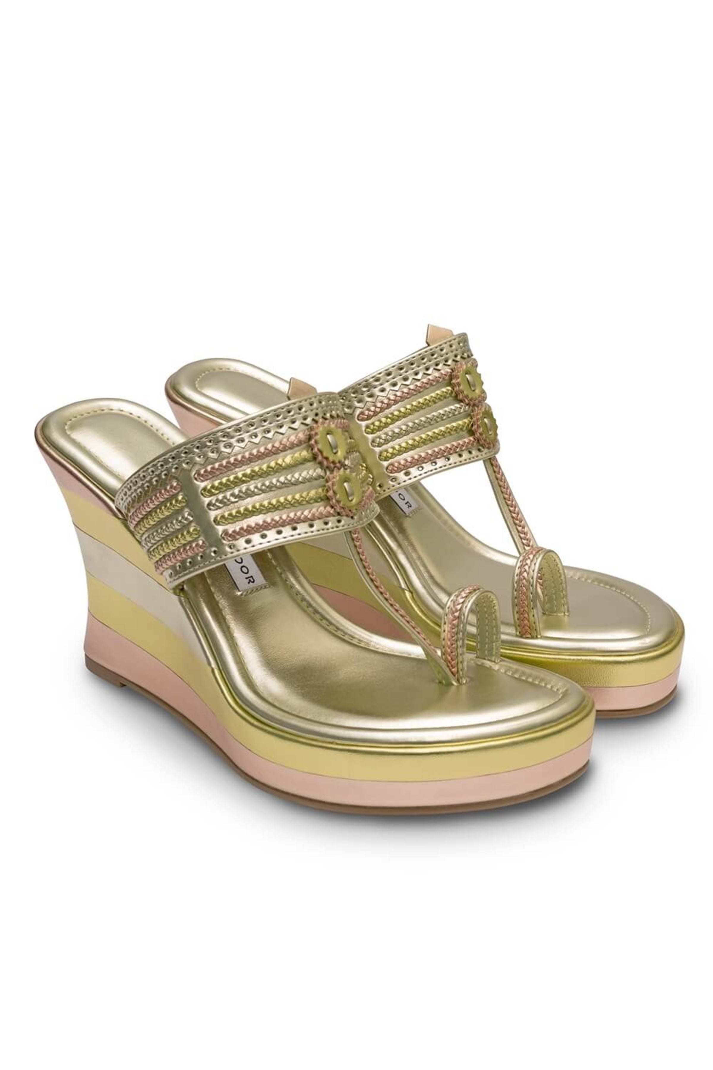 Champagne Wedge Heels