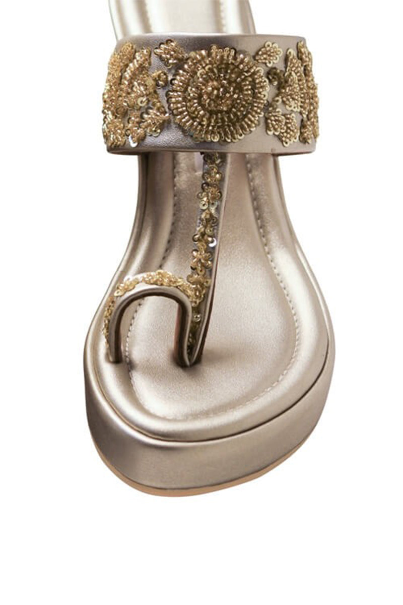 Champagne Wedge Heels