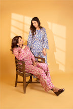 KURTA PANT PALAZZO BEIGE BLUE BEIGE YELLOW