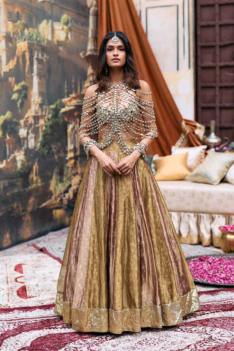 Lehenga Gold Purple