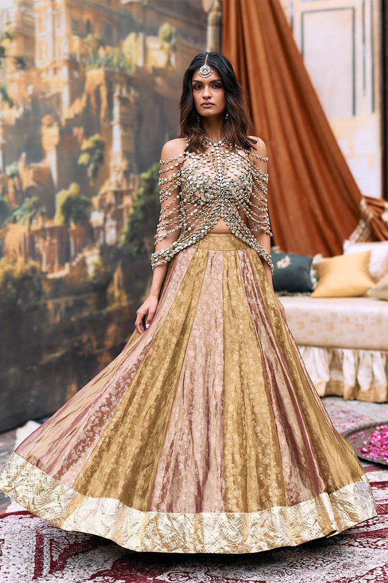 Lehenga Gold Purple