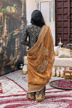 Kurta Set Black Orange