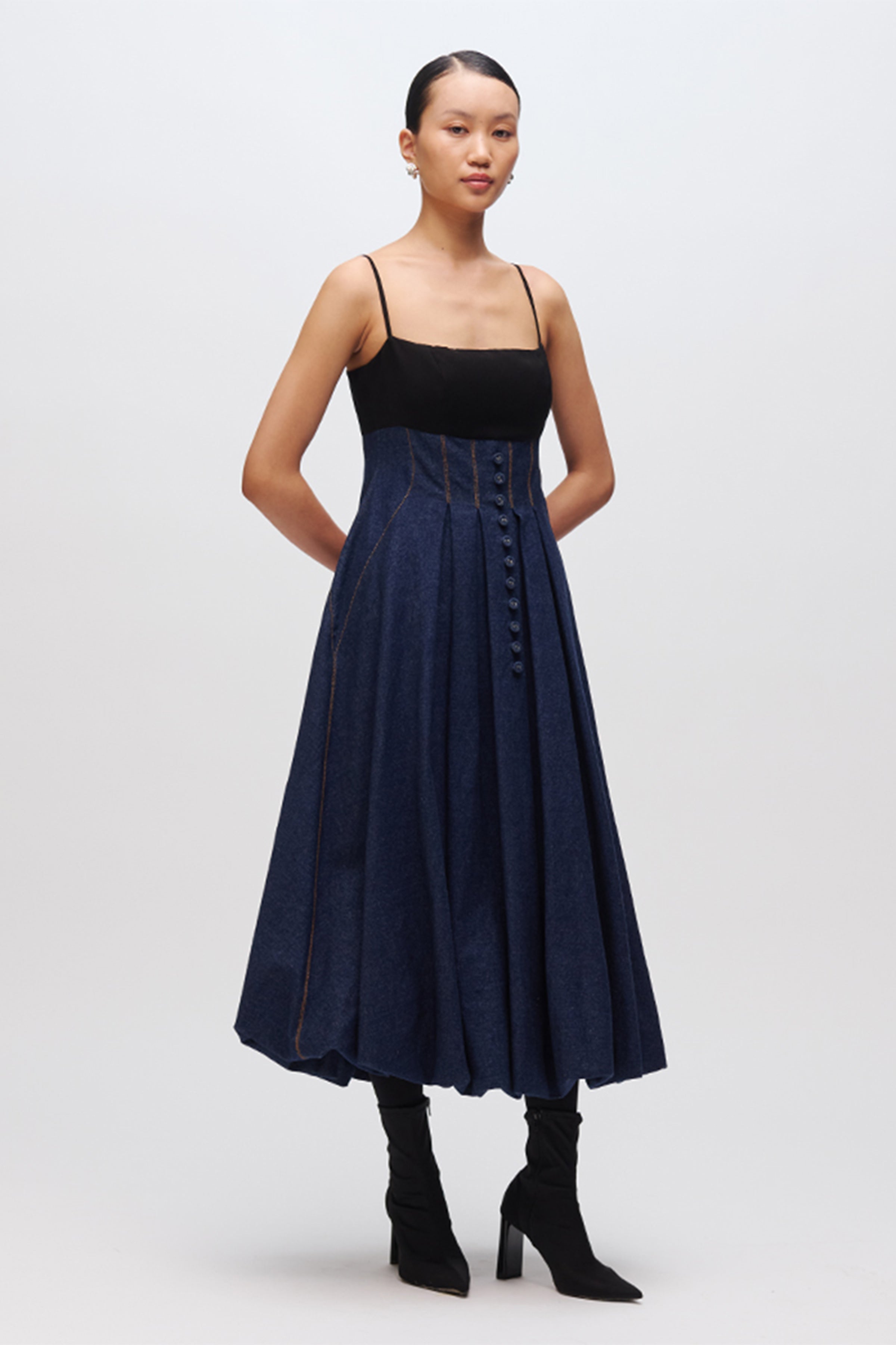 DRESS BLUE BLACK