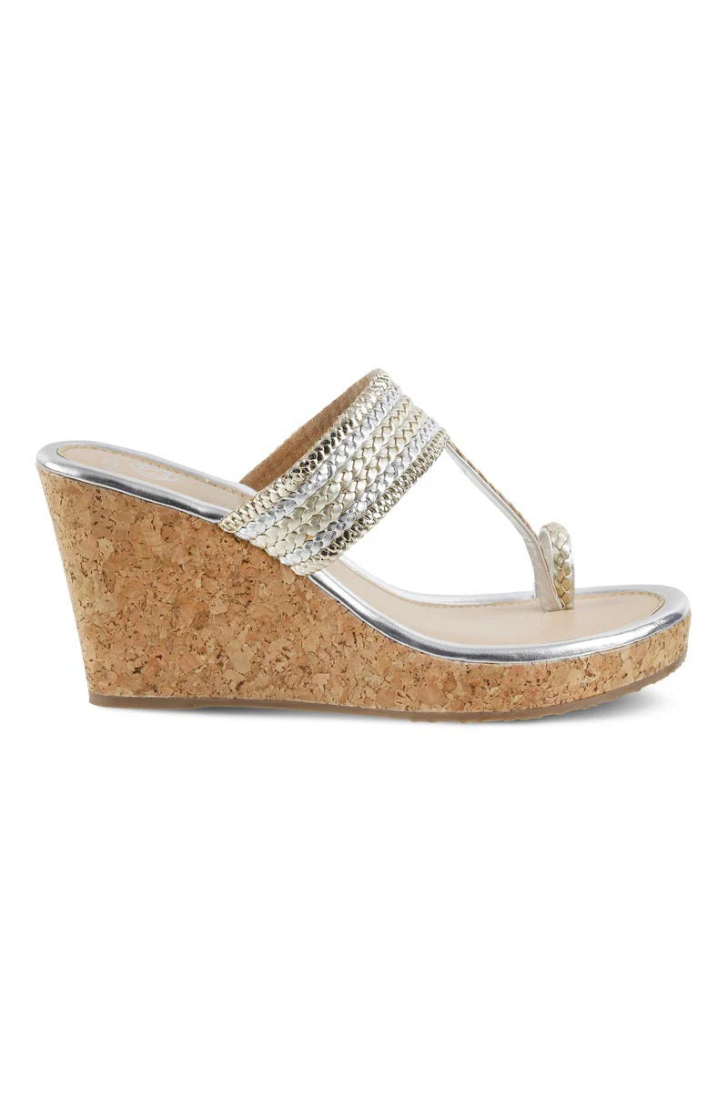 Silver Gold Kolhapuris Faux