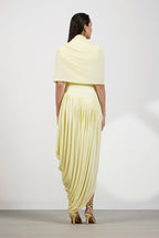 GOWN CAPE BUTTER YELLOW