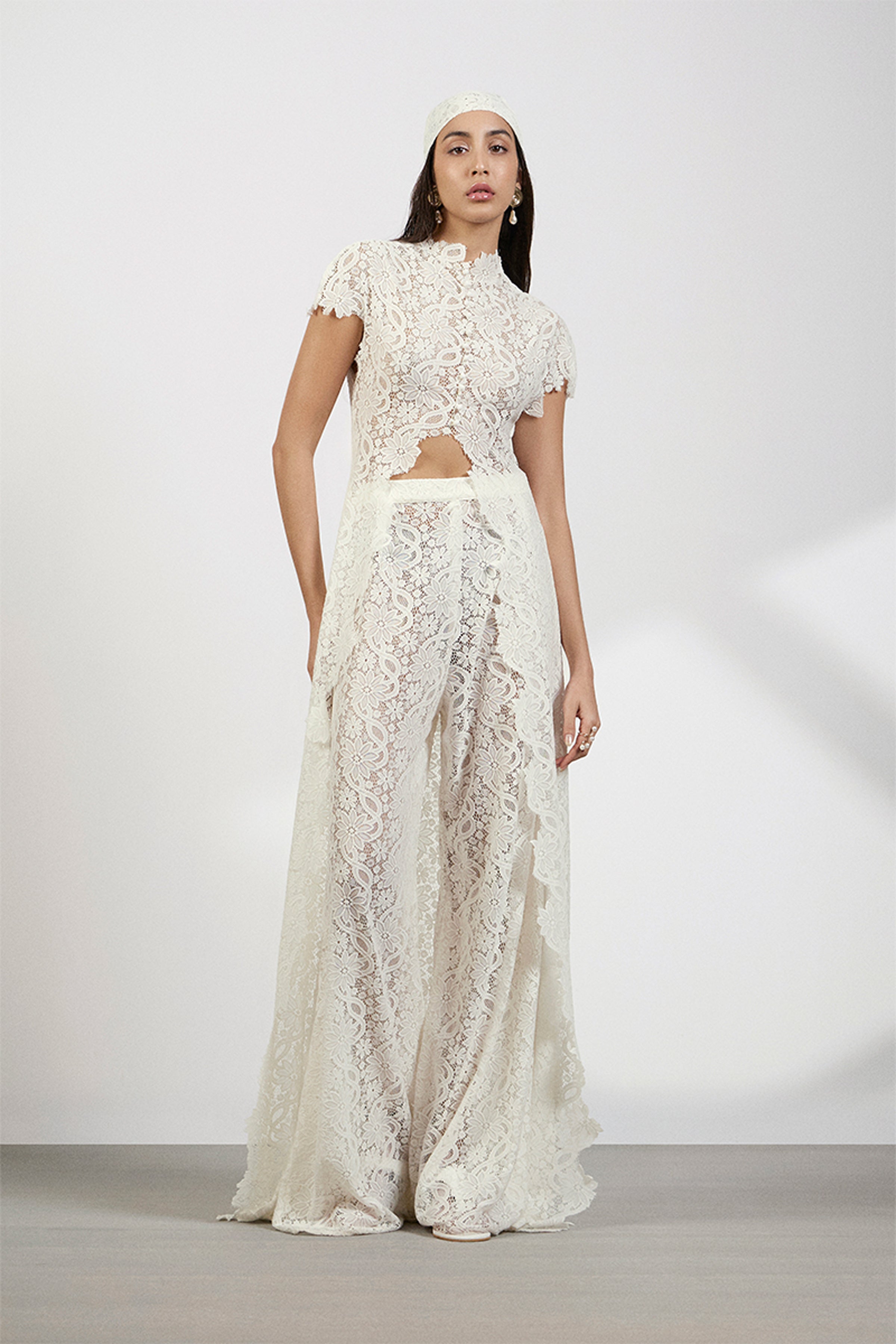 TOP PANT SCARF OFF WHITE