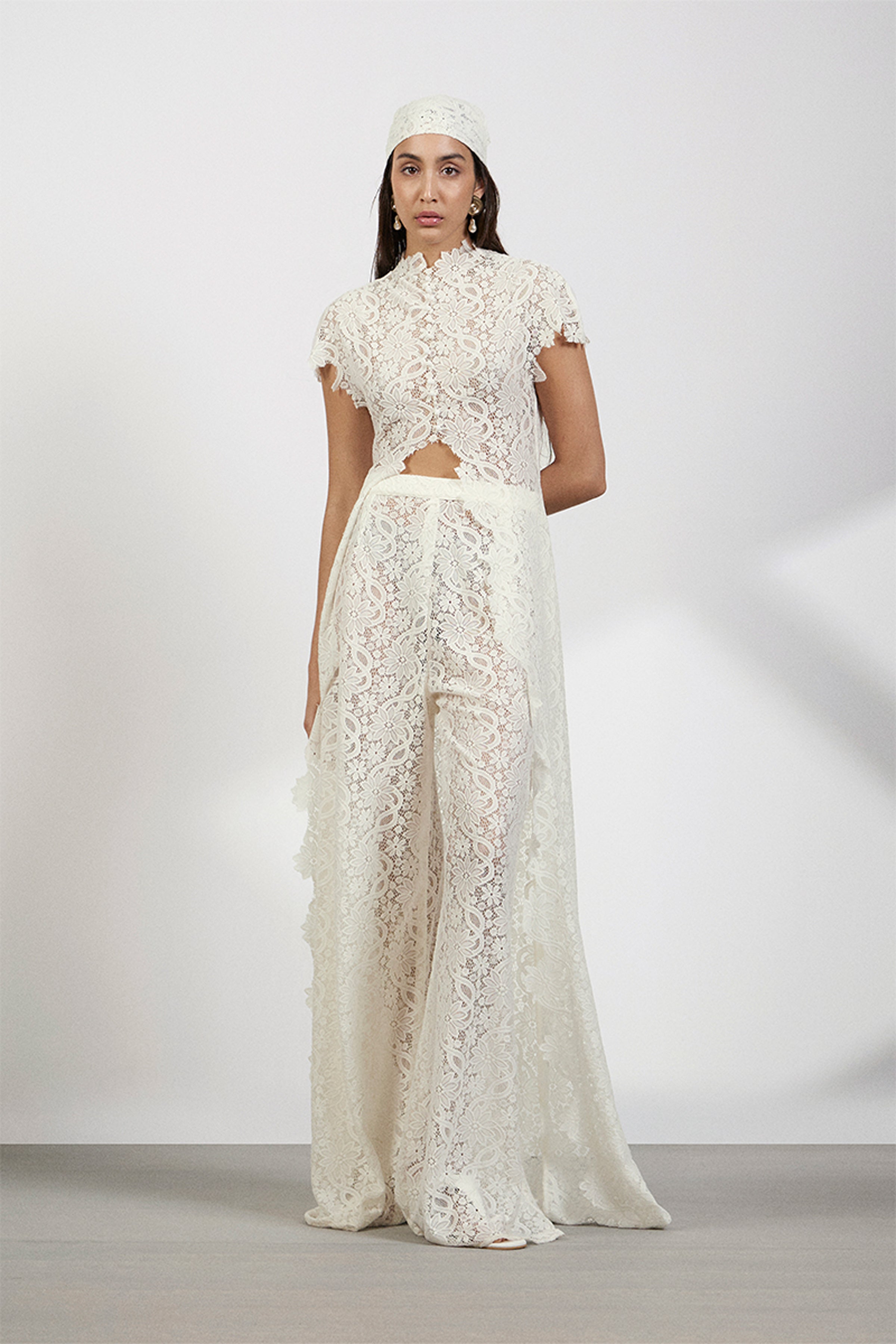 TOP PANT SCARF OFF WHITE