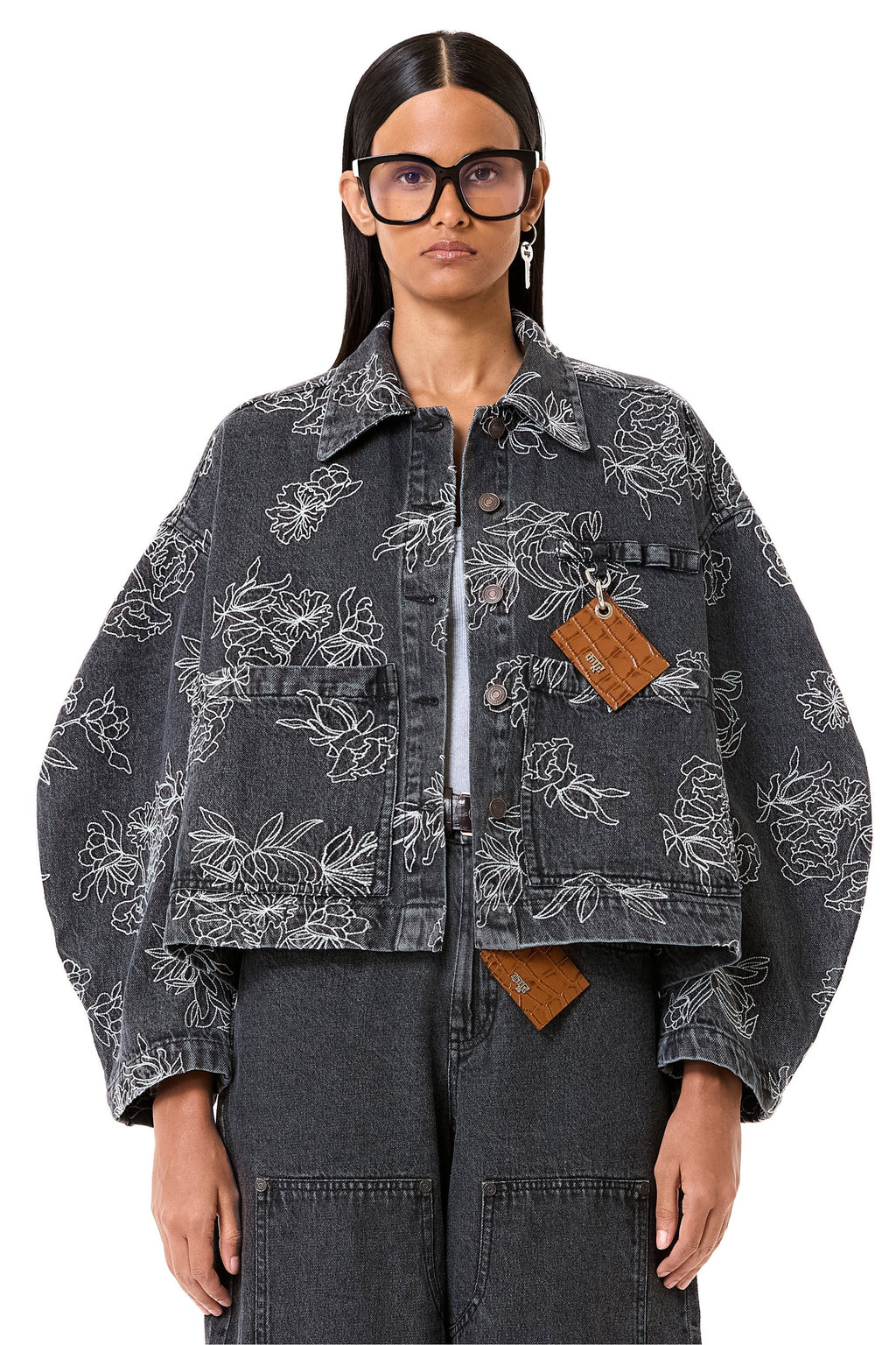 DENIM JACKET GREY ACID