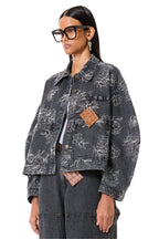 DENIM JACKET GREY ACID