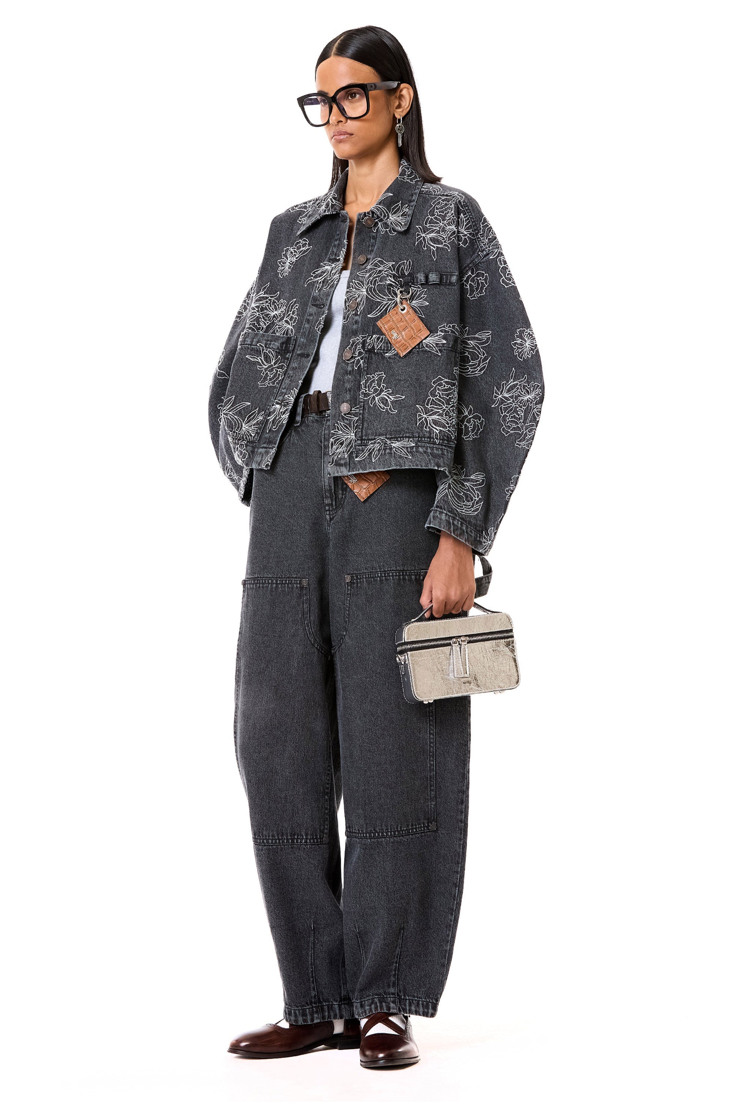 DENIM JACKET GREY ACID