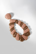EARRINGS IVORY DUSTY PINK