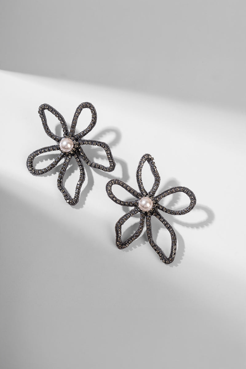 Earring Silver Gunmetal Gold