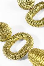 Earring Gold Green Pink Turquoise