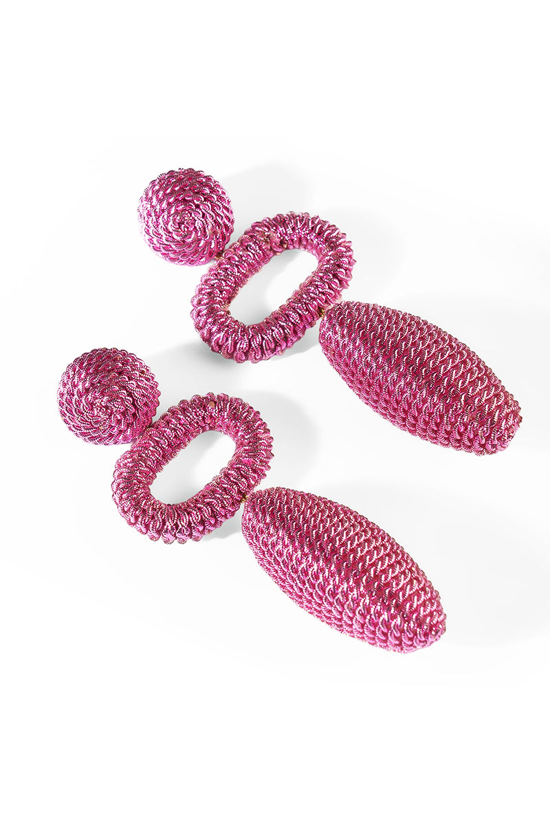 Earring Gold Green Pink Turquoise