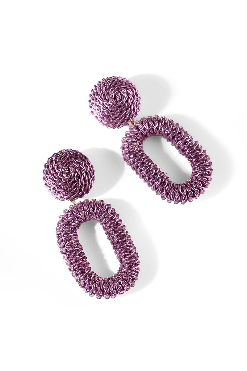 Earring Copper Purple Silver