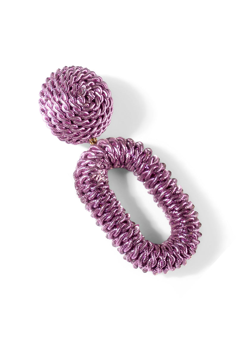 Earring Copper Purple Silver
