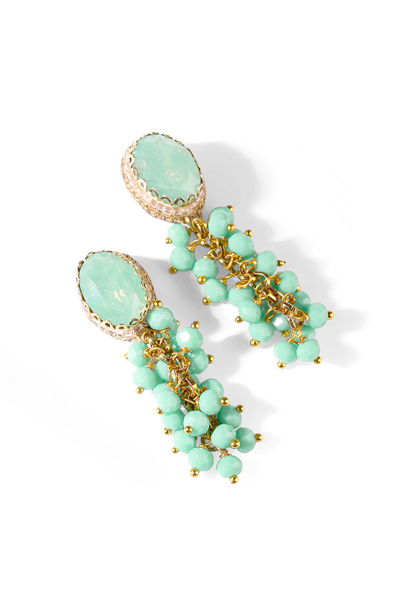 EARRINGS CHAMPAGNE TURQUOISE