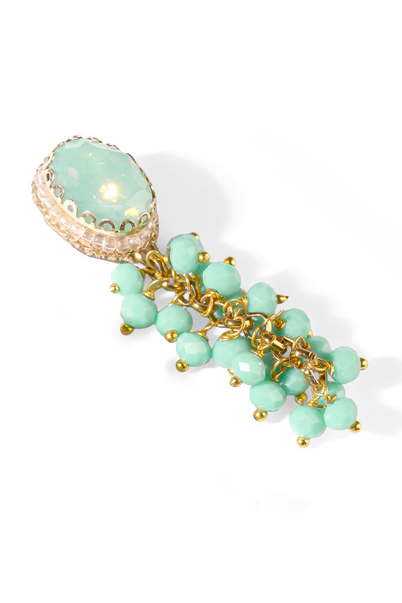 EARRINGS CHAMPAGNE TURQUOISE