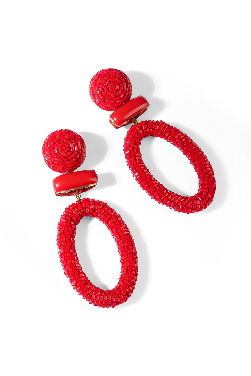 EARRING BLUE BLACK GREEN RED