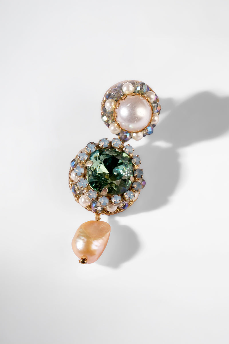 EARRING GOLD GREEN