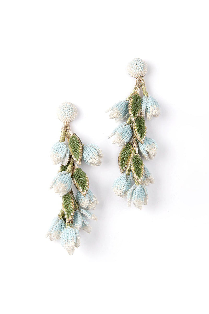EARRING BABY BLUE PINK IVORY