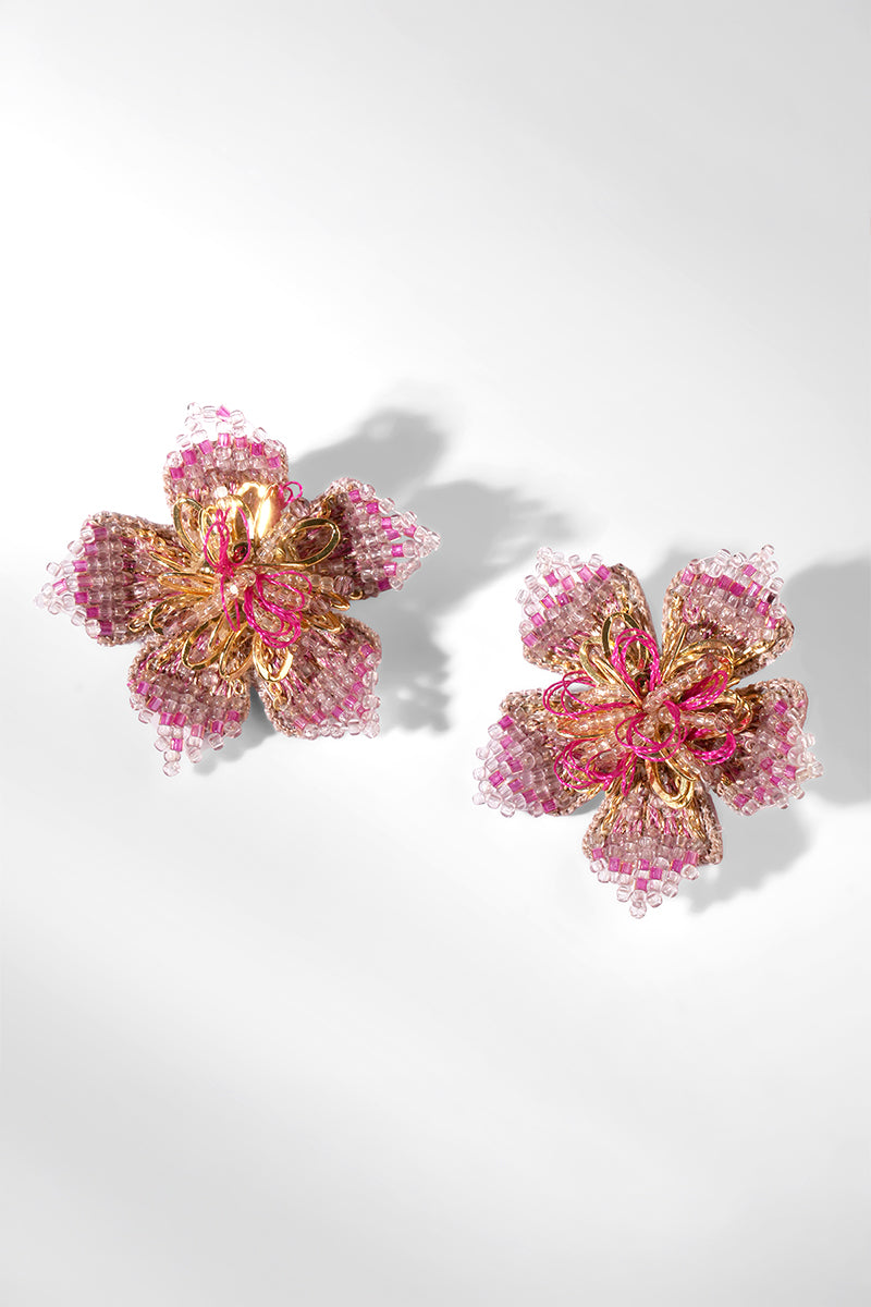 EARRINGS BLUE FUCHSIA