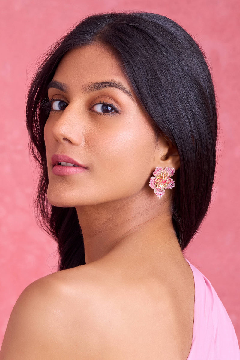 EARRINGS BLUE FUCHSIA