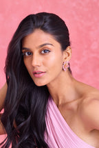 EARRINGS BLUE FUCHSIA