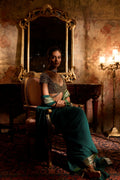 DRAPED SAREE BLOUSE EMERALD