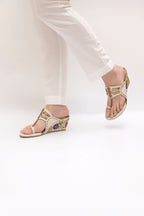 Beige Wedge Heels