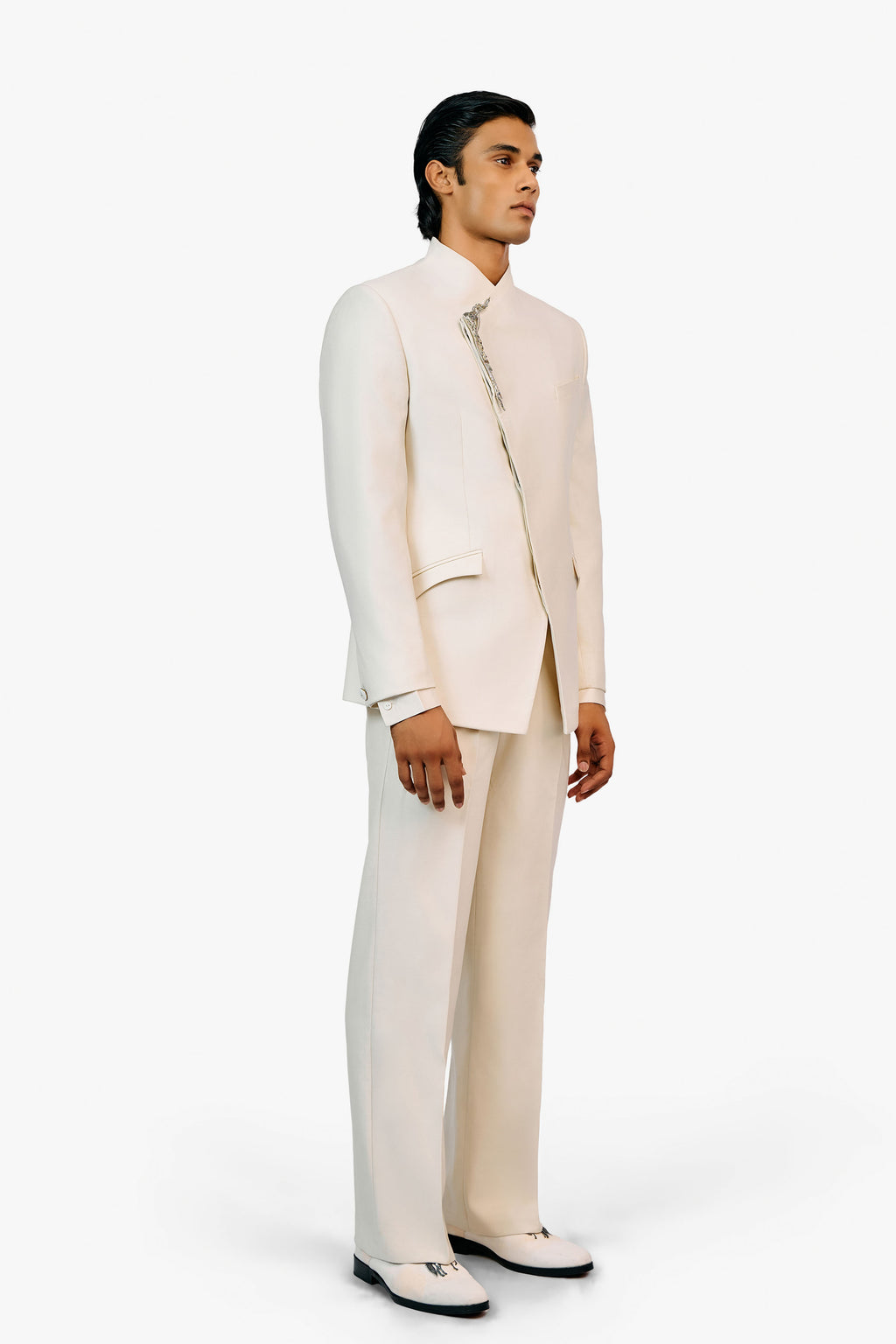 BANDHGALA OFF WHITE