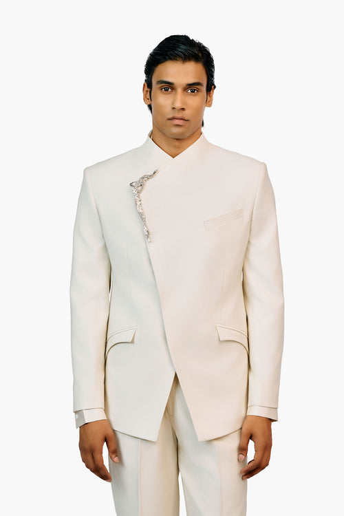 BANDHGALA OFF WHITE